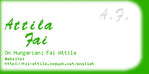 attila fai business card